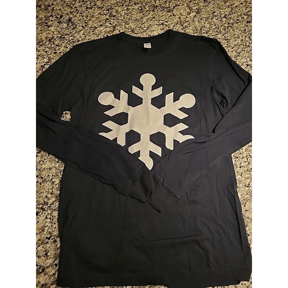 Smart Blanks Womens T Shirt SM  "Baby It's Cold Outside" Long‎ Sleeve Blk